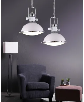 Lampa wisząca - Biała Loft - Batore W1
