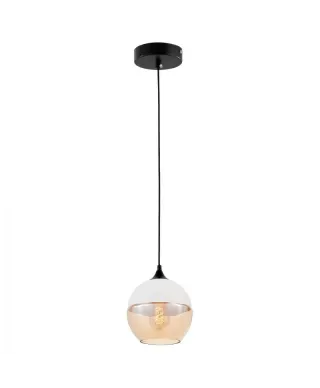 Lampa wisząca - Industrialna - Loft - Biała - Albion