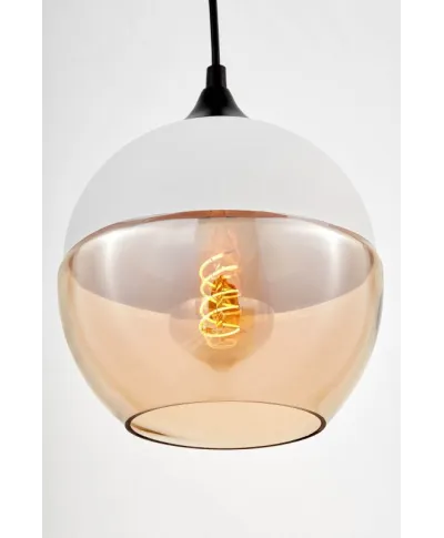 Lampa wisząca - Industrialna - Loft - Biała - Albion