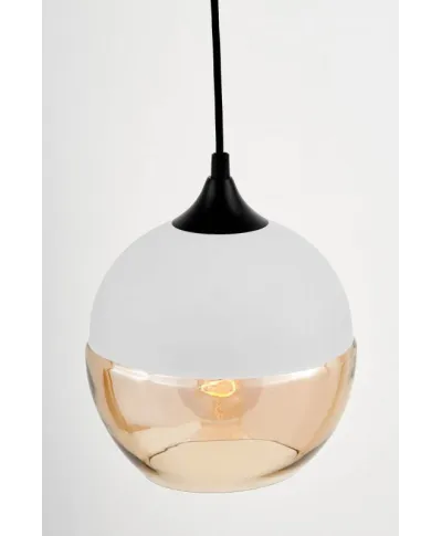 Lampa wisząca - Industrialna - Loft - Biała - Albion