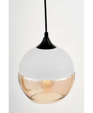 Lampa wisząca - Industrialna - Loft - Biała - Albion