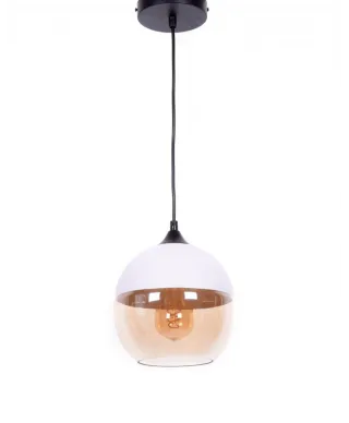 Lampa wisząca - Industrialna - Loft - Biała - Albion