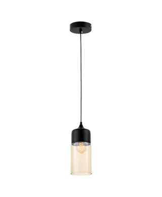 Lampa wisząca Industrialna - Loft Czarny Bursztyn  - Zenia