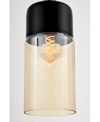 Lampa wisząca Industrialna - Loft Czarny Bursztyn  - Zenia