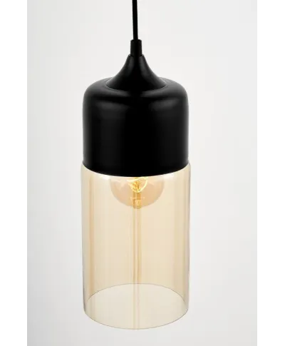 Lampa wisząca Industrialna - Loft Czarny Bursztyn  - Zenia