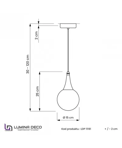 Lampa wisząca - Czarna Loft Rocherro
