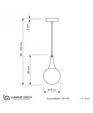 Lampa wisząca - Czarna Loft Rocherro