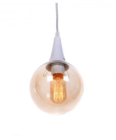 Nowoczesna lampa wisząca - Biała - LOFT Rocherro