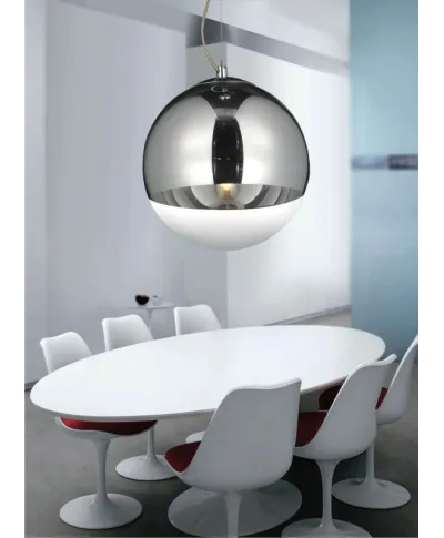 Lampa wisząca - Nowoczesna - Chrom - Ibiza 30cm