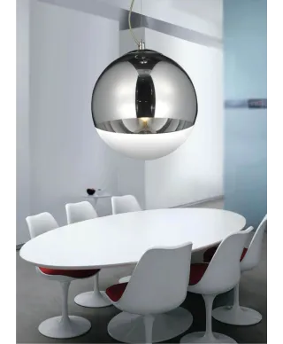 Lampa wisząca - Nowoczesna - Chrom - Ibiza 30cm