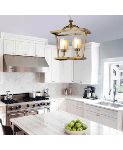 Lampa wisząca - Mosiężna Loft Atlanta W2