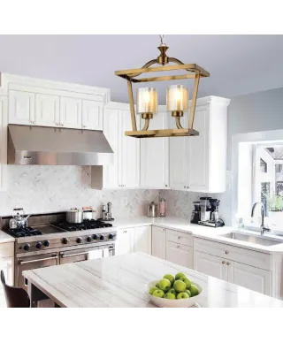 Lampa wisząca - Mosiężna Loft Atlanta W2