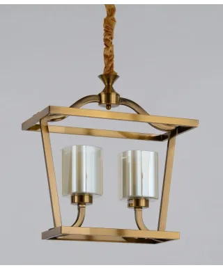 Lampa wisząca - Mosiężna Loft Atlanta W2