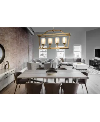 Lampa wisząca - Mosiężna Loft Atlanta W4