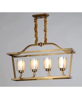 Lampa wisząca - Mosiężna Loft Atlanta W4