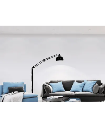 Lampa podłogowa - Stojąca - Czarna Rigorria