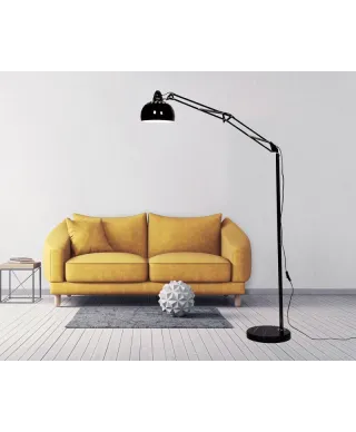 Lampa podłogowa - Stojąca - Czarna Rigorria