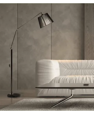 Lampa podłogowa - Stojąca - Czarna Prizze