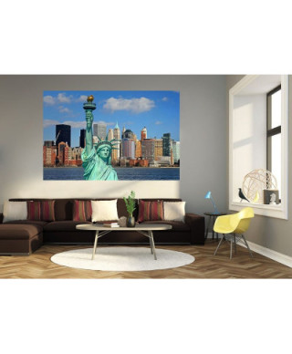 Fototapeta na ścianę - Statua wolności, Manhattan Skyline - 175x115 cm