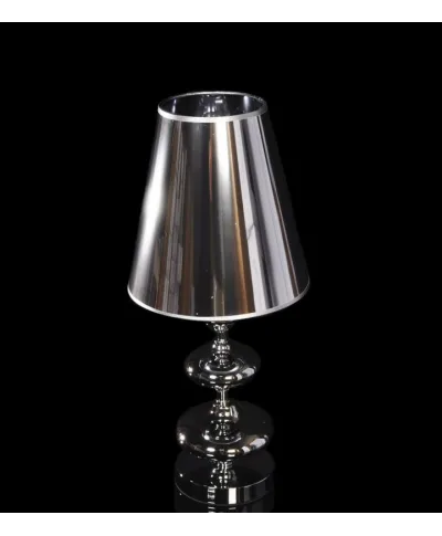 Lampka nocna - Srebrna lampa stołowa Veneziana