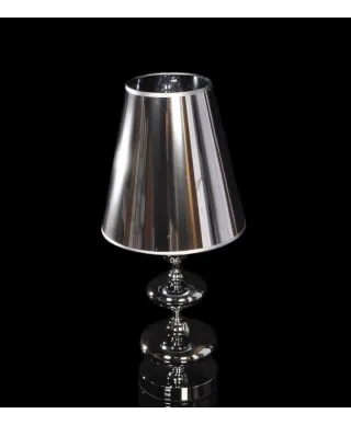 Lampka nocna - Srebrna lampa stołowa Veneziana
