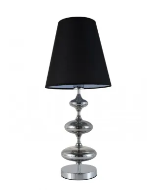Lampka nocna - Czarna lampa stołowa Veneziana