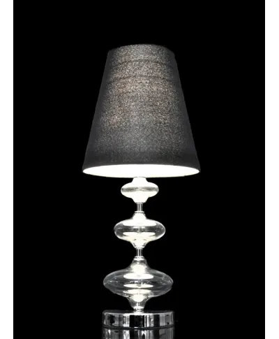 Lampka nocna - Czarna lampa stołowa Veneziana