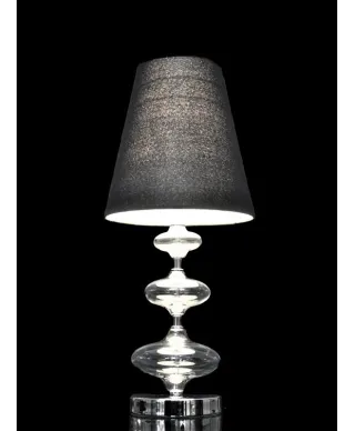 Lampka nocna - Czarna lampa stołowa Veneziana