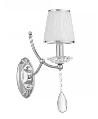 Lampa ścienna - Kryształowy Kinkiet Chromowany - Dominni W1