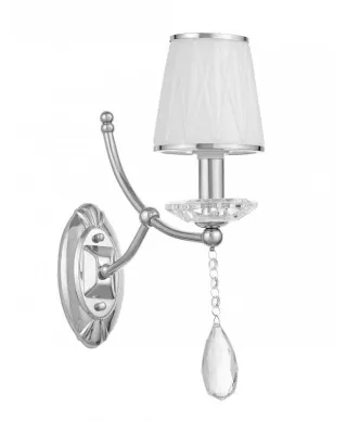 Lampa ścienna - Kryształowy Kinkiet Chromowany - Dominni W1