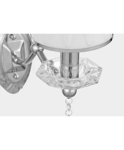 Lampa ścienna - Kryształowy Kinkiet Chromowany - Dominni W1