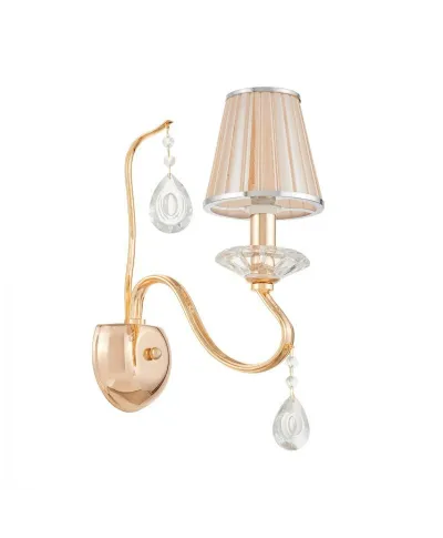 Lampa ścienna - Kryształowy Kinkiet Złoty Finezzia W1