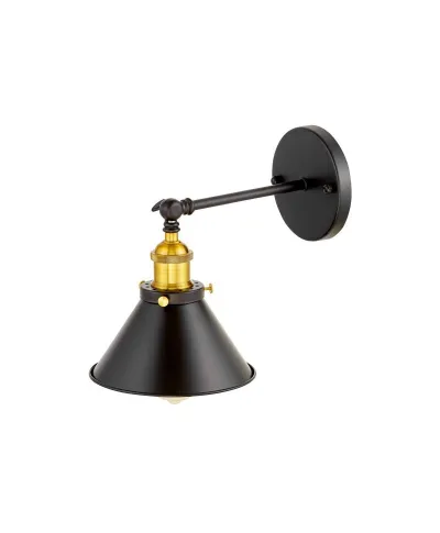 LAMPA ŚCIENNA KINKIET LOFTOWY CZARNY GUBI W1