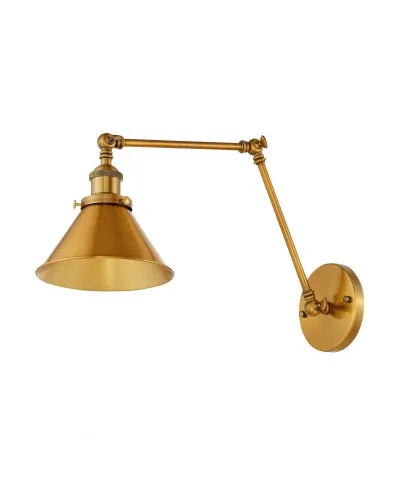 Lampa na ścianę - Kinkiet Loftowy Mosiężny - Gubi W2