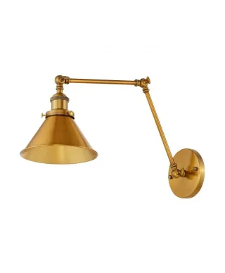 Lampa na ścianę - Kinkiet Loftowy Mosiężny - Gubi W2