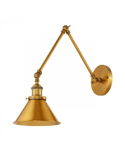 Lampa na ścianę - Kinkiet Loftowy Mosiężny - Gubi W2