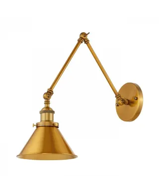 Lampa na ścianę - Kinkiet Loftowy Mosiężny - Gubi W2