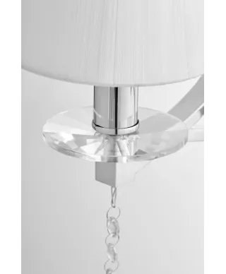 Lampa na ścianę - Kinkiet srebrny Kryształ - Venisia W2