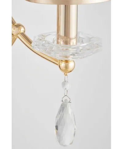 Lampa ścienna - Kryształowy Kinkiet Złoty - Dominni W2