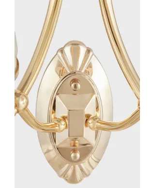 Lampa ścienna - Kryształowy Kinkiet Złoty - Dominni W2