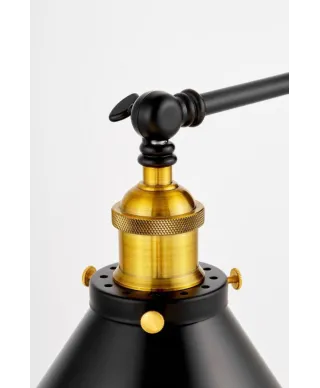 LAMPA ŚCIENNA KINKIET LOFTOWY CZARNY GUBI DUO