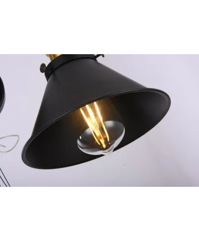 LAMPA ŚCIENNA KINKIET LOFTOWY CZARNY GUBI DUO
