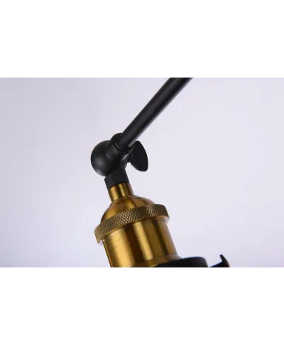 LAMPA ŚCIENNA KINKIET LOFTOWY CZARNY GUBI DUO