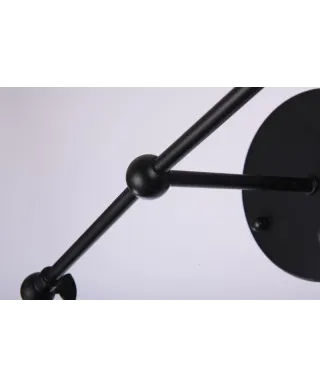 LAMPA ŚCIENNA KINKIET LOFTOWY CZARNY GUBI DUO