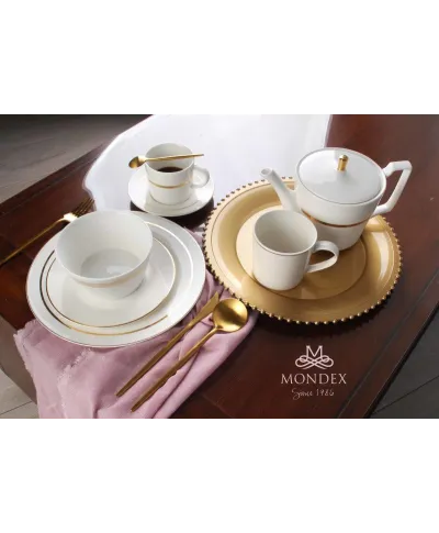 Miska - Salaterka, porcelanowa - Mirella Gold - 580 ml