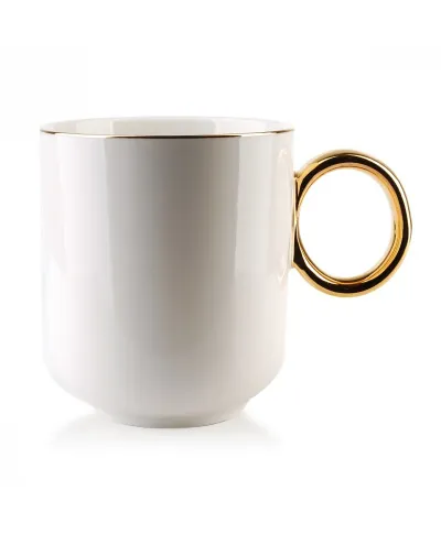 Kubek porcelanowy - Grace - Biały - 350ml