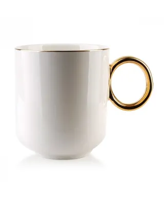 Kubek porcelanowy - Grace - Biały - 350ml