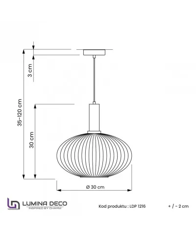 Lampa wisząca - Biała LOFT Flori