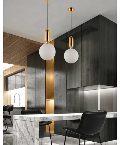 Lampa wisząca - Nowoczesna Biała - Orito Gold D20