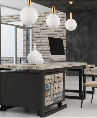 NOWOCZESNA LAMPA WISZĄCA BIAŁA ORITO GOLD D30